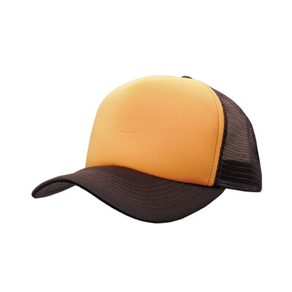 Truckers Mesh Cap 3803 in Gold/Brown
