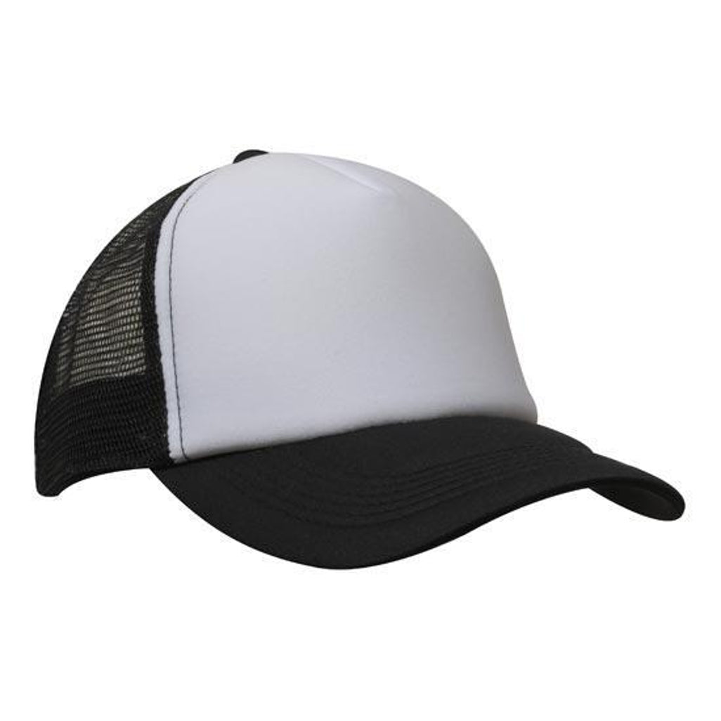 Truckers Mesh Cap 3803 in White/Black
