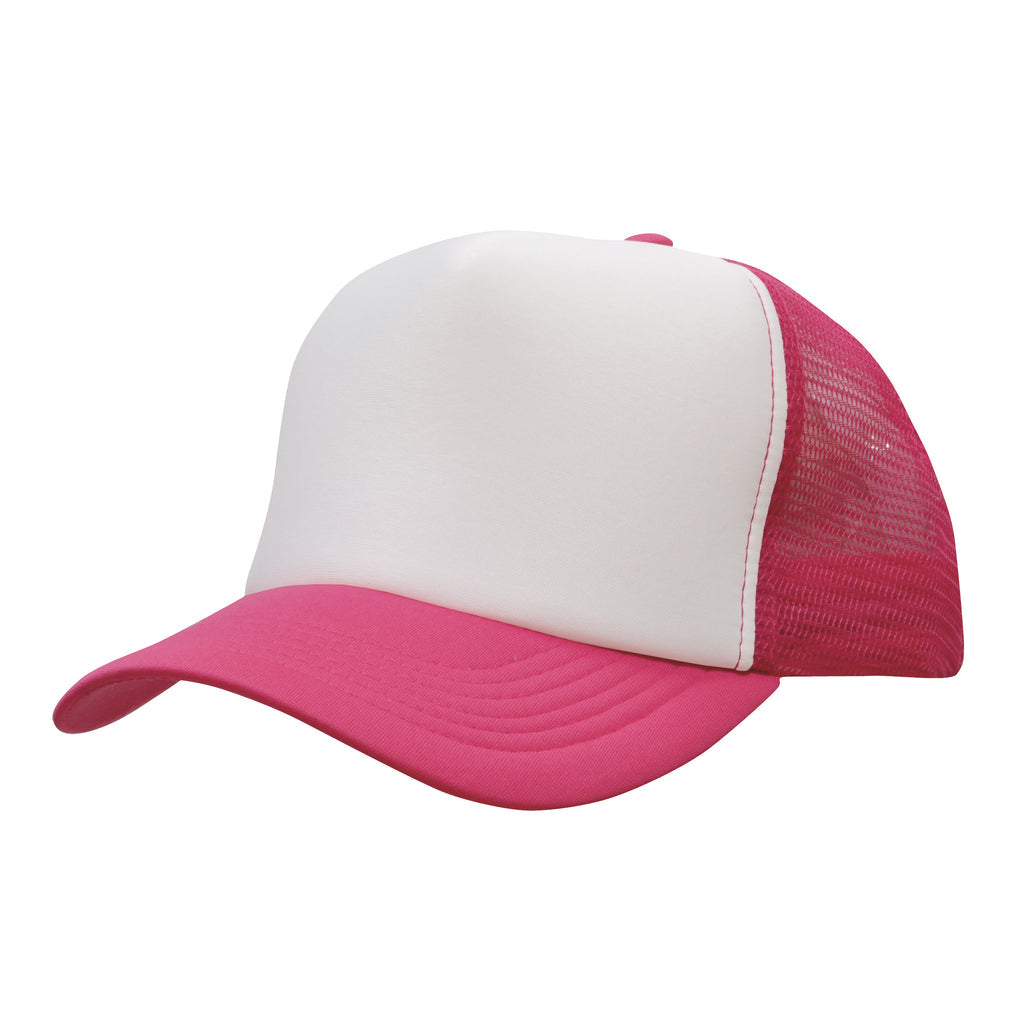 Truckers Mesh Cap 3803 in White/Hot Pink