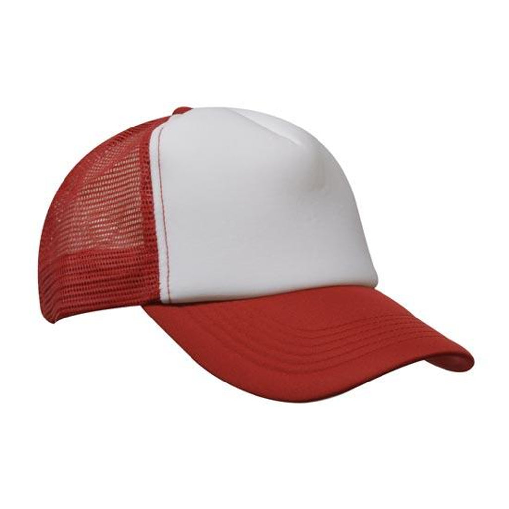 Truckers Mesh Cap 3803 in White/Red