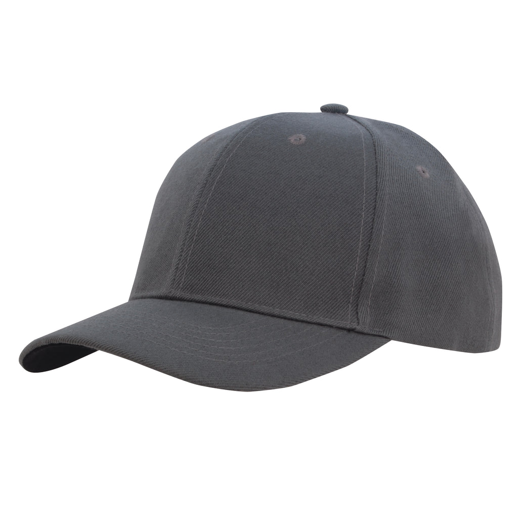 Premium American Twill Cap with Contrast Peak Under 3920 in Charcoal/Black