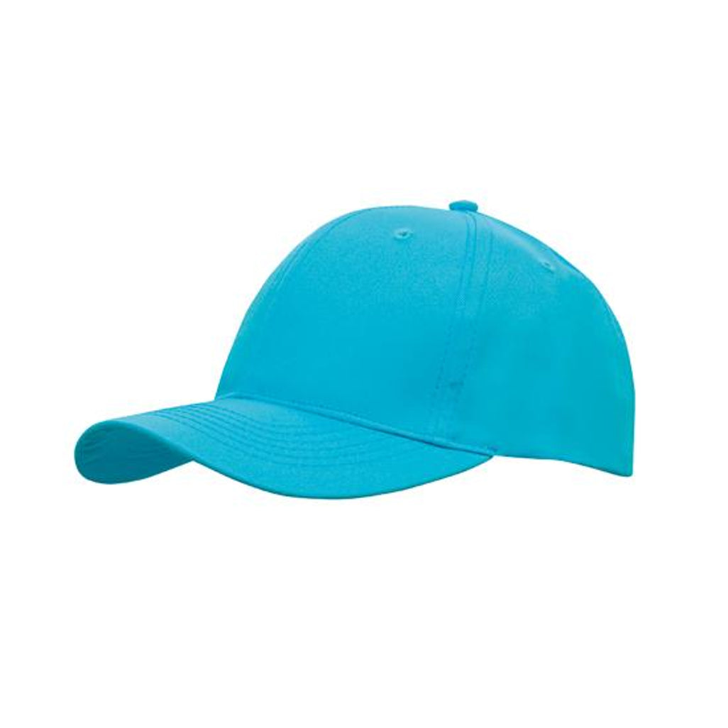 Breathable Poly Twill Cap 4012 in Cyan