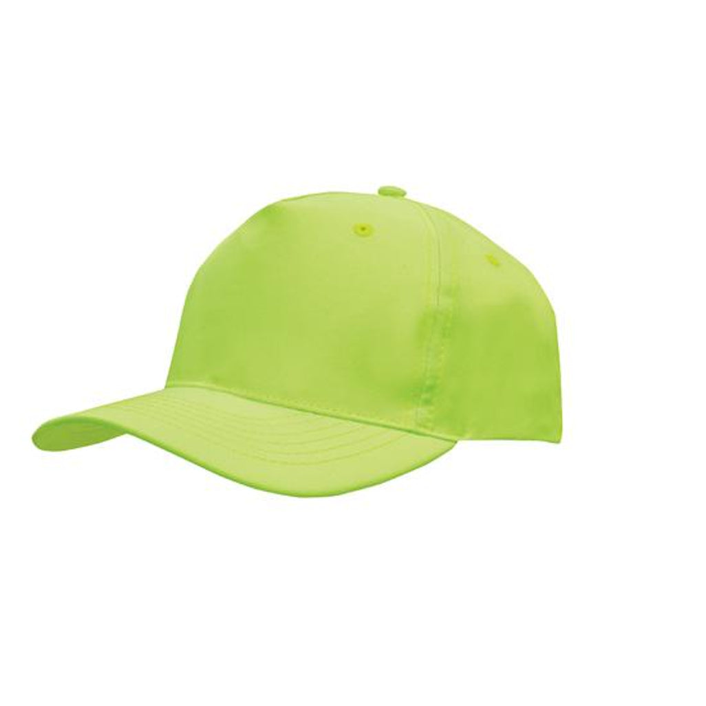 Breathable Poly Twill Cap 4012 in Hi-Vis Green