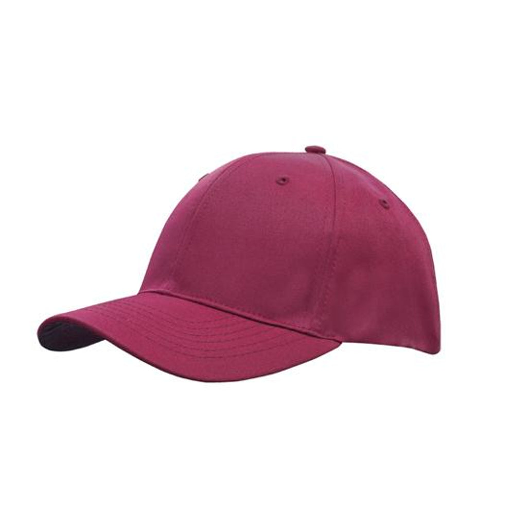 Breathable Poly Twill Cap 4012 in Maroon