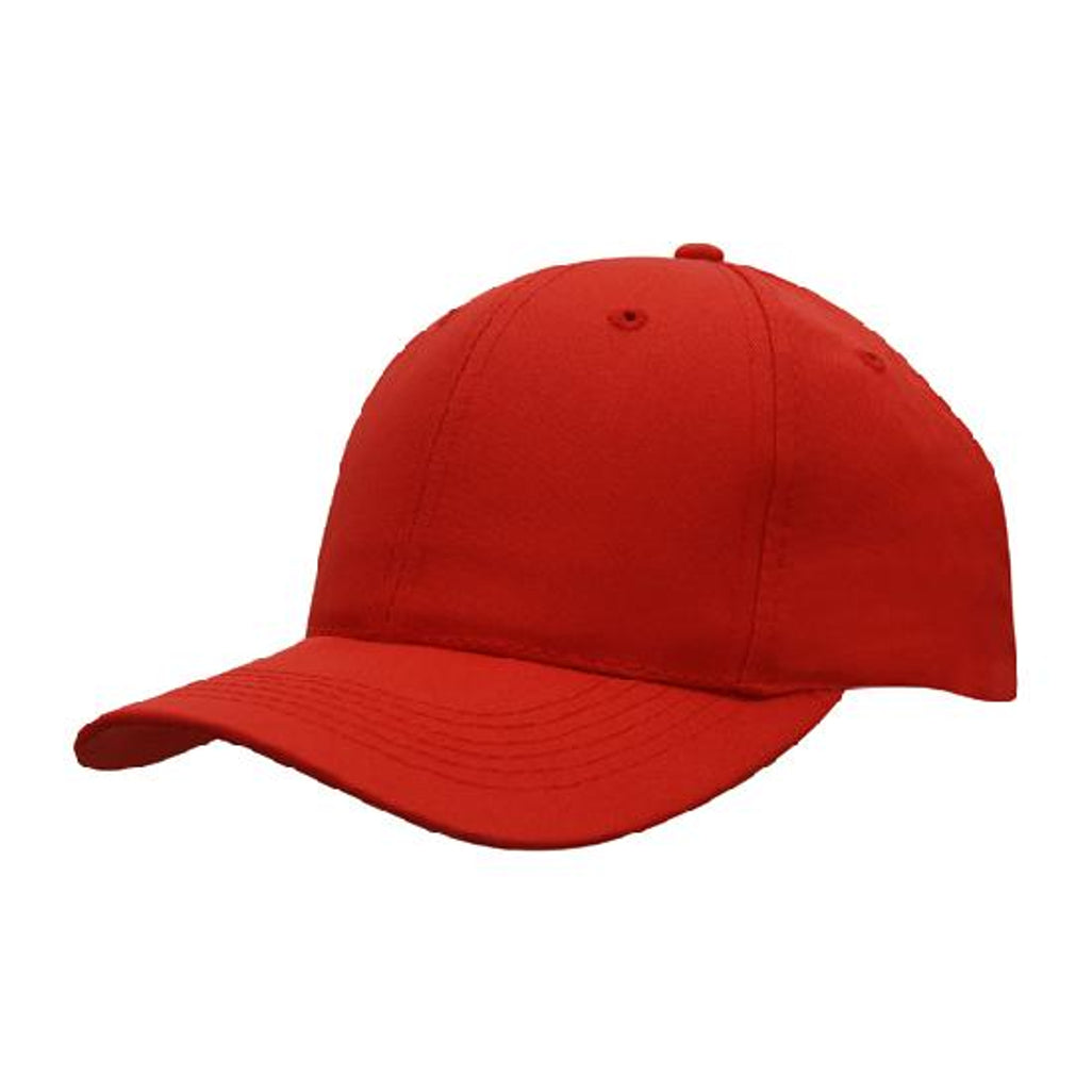 Breathable Poly Twill Cap 4012 in Red