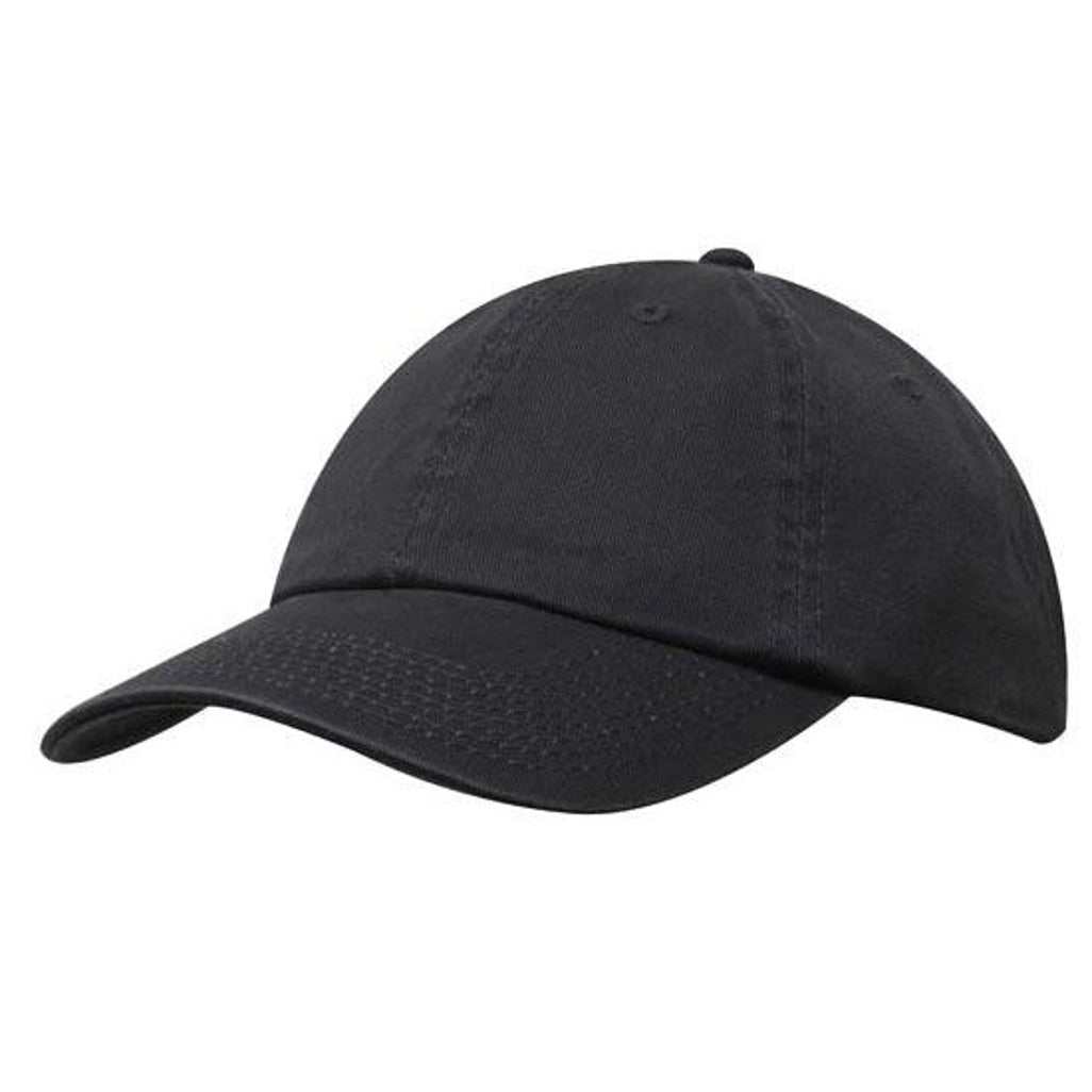 Washed Chino Twill Cap 4168 in Charcoal