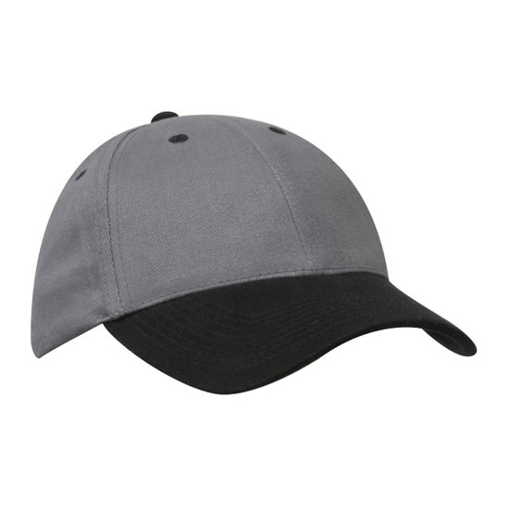 Brushed Heavy Cotton Cap 4199 in Charcoal/Black