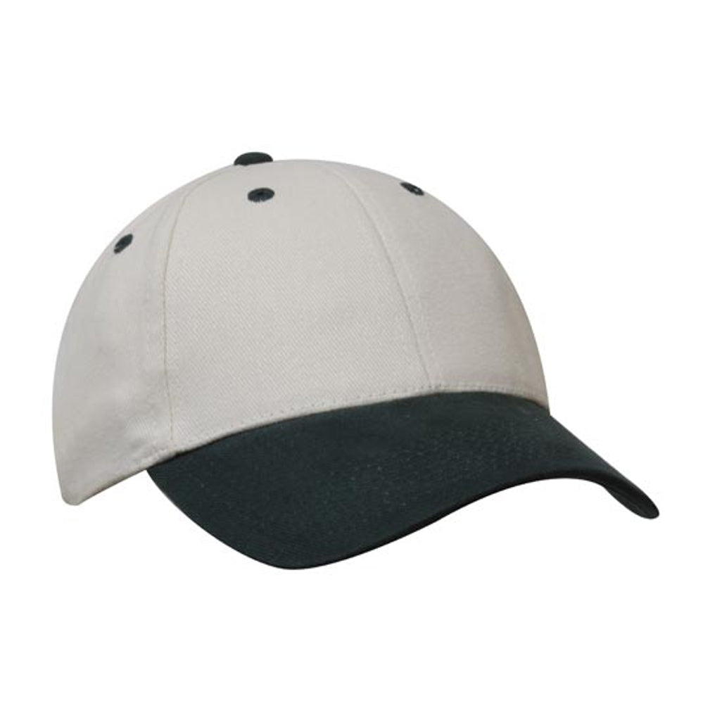 Brushed Heavy Cotton Cap 4199 in Natural/Bottle