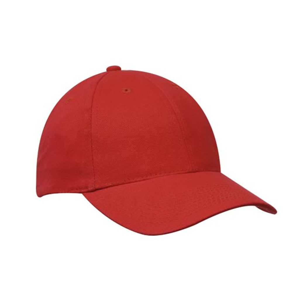 Brushed Heavy Cotton Cap 4199 in Red
