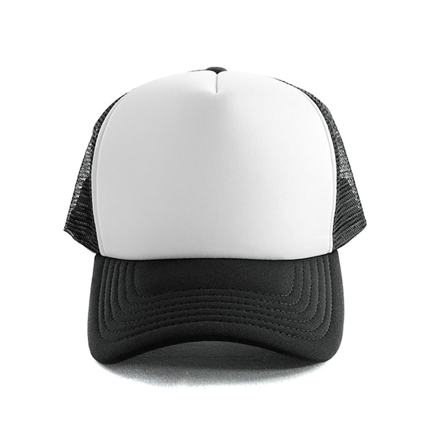 Polymesh Trucker Cap AH295 in White/Black