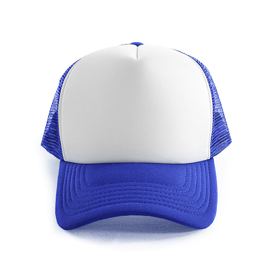 Polymesh Trucker Cap AH295 in White/Royal