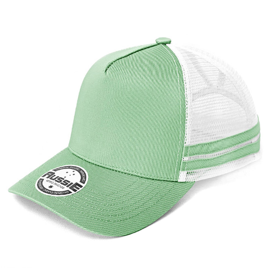 Ponytail Cap AH457 in Mint Green/White
