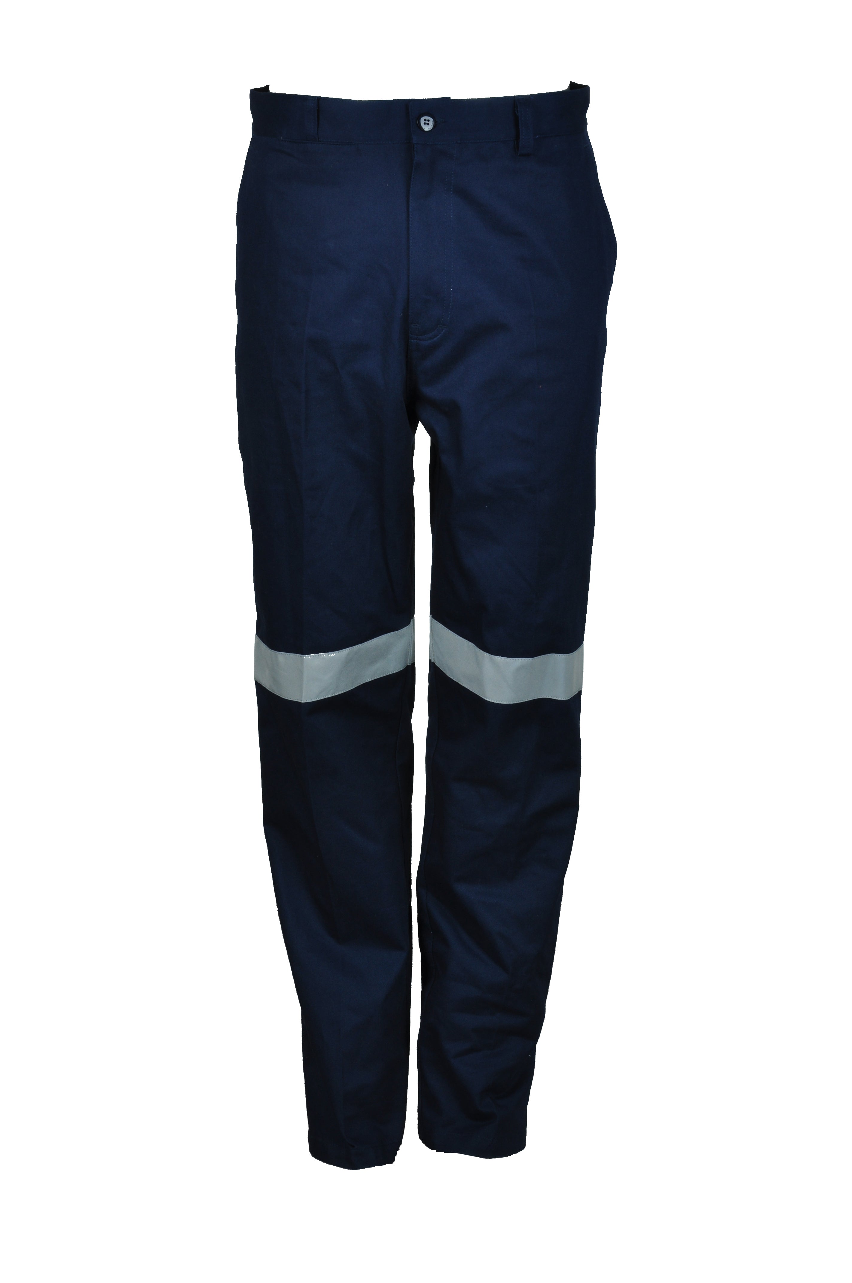 Unisex Adults Cotton Drill Work Pants With Reflective Tape WK1234